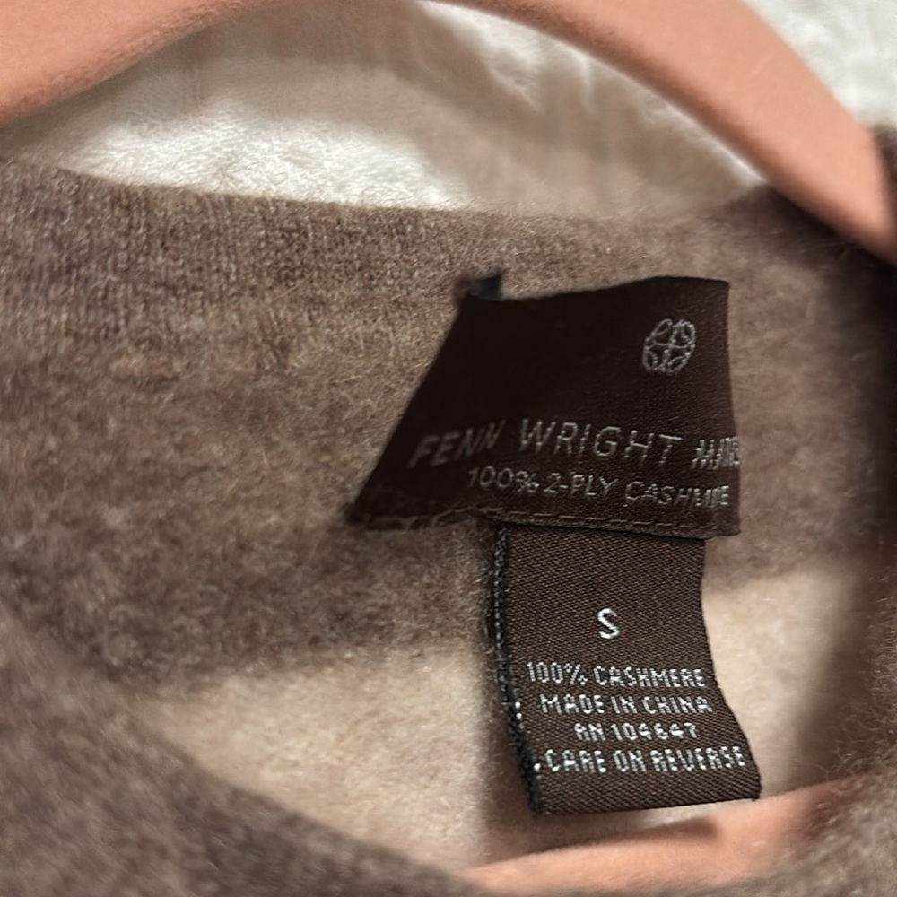 Kids Fenn Wright Manson Cashmere striped brown winter wear long sleeve shirt - Picture 3 of 4